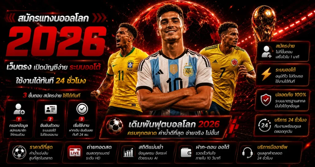 สมัครแทงบอลโลก 2026 เว็บตรง